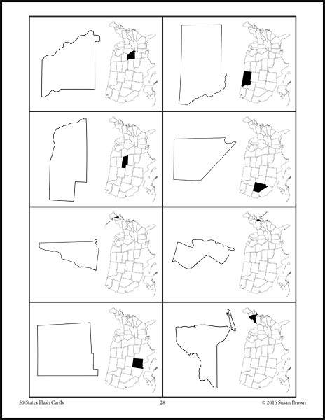 50 States Flashcards Free Printable For Learning The Us Map Images