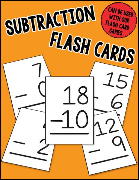 Subtraction Flash Cards Warm Hearts Publishing