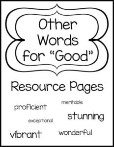 Other Words for "Good" Resource Pages
