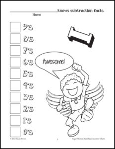 Angel Themed Math Facts Incentive Charts image 2