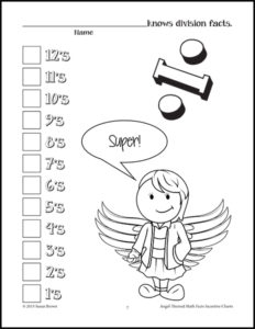 Angel Themed Math Facts Incentive Charts image 4