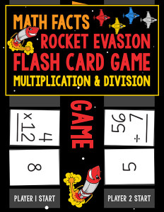 Math Facts Rocket Evasion Flash Card Game Multiplication Division 600h