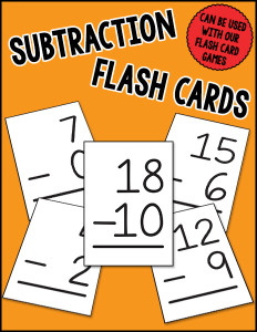 Subtraction Flash Cards cover 600h