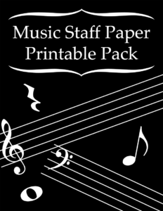 Music Staff Paper Printable Pack cover