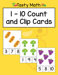 Tasty Math 1 - 10 Count and Clip Cards