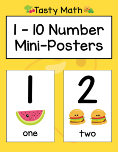 Tasty Math 1 - 10 Number Mini-Posters
