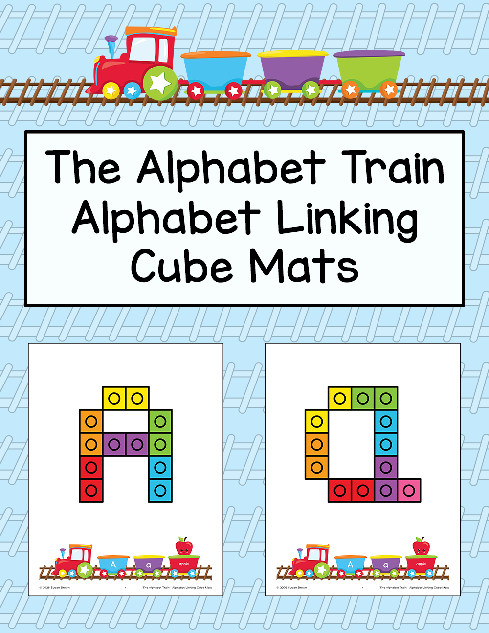 The Alphabet Train - Alphabet Linking Cube Mats