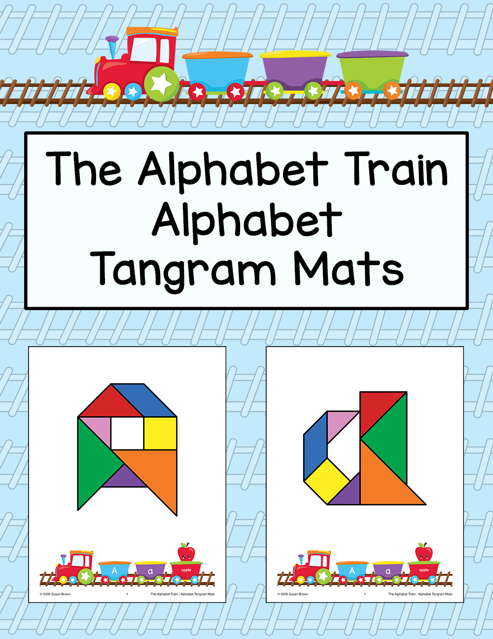 The Alphabet Train - Alphabet Tangram Mats