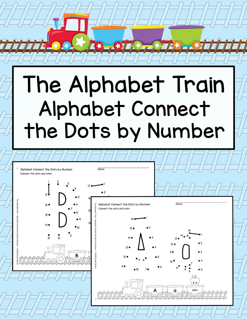 Alphabet Connect the Dots by Number - The Alphabet Train - Warm Hearts ...