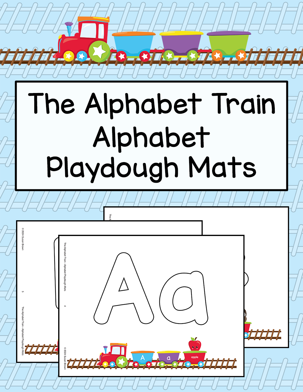The Alphabet Train - Alphabet Playdough Mats