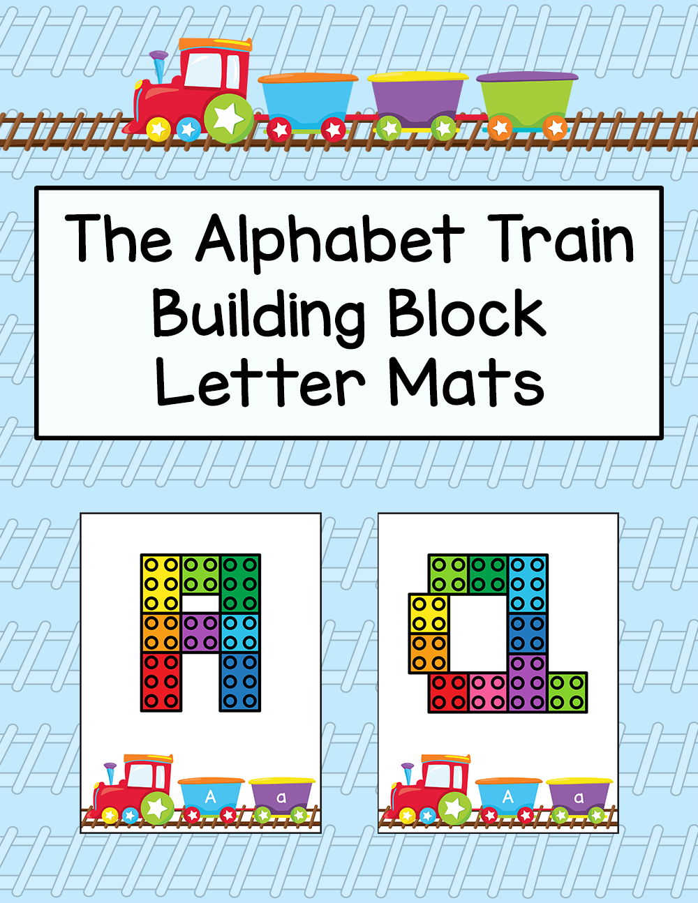 The Alphabet Train Building Block Letter Mats